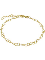 Fußkette Herzkette HEART 8k Gold