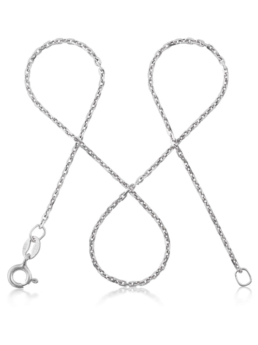 Ankerkette DELICATE Dünn Silber Diamantiert