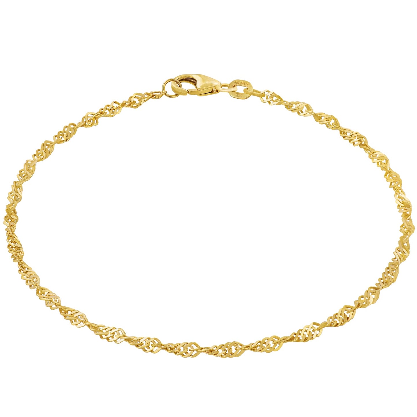 Armband Singapurkette SINGAPORE Elegant 14k Echtgold
