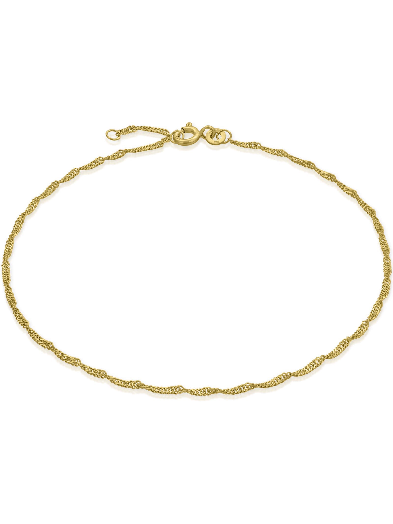 Fußkette Singapurkette SINGAPORE Filigran 8k Gold