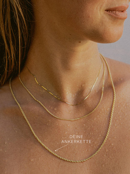 Ankerkette DELICATE Minimalistisch 14k Echtgold-1