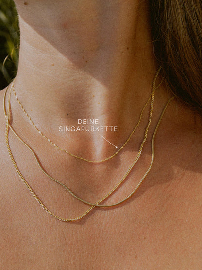 Singapurkette SINGAPORE Zierlich 8k Gold-1