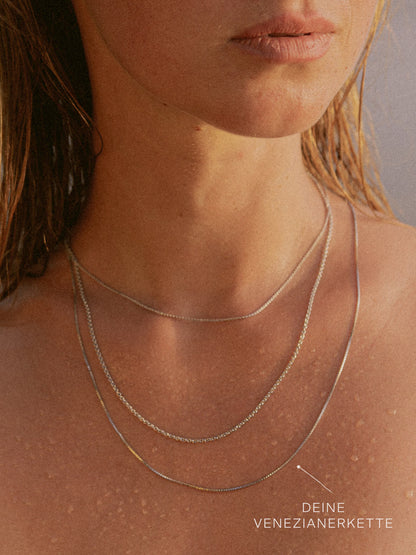 Venezianerkette VENICE Zierlich 14k Weißgold-1