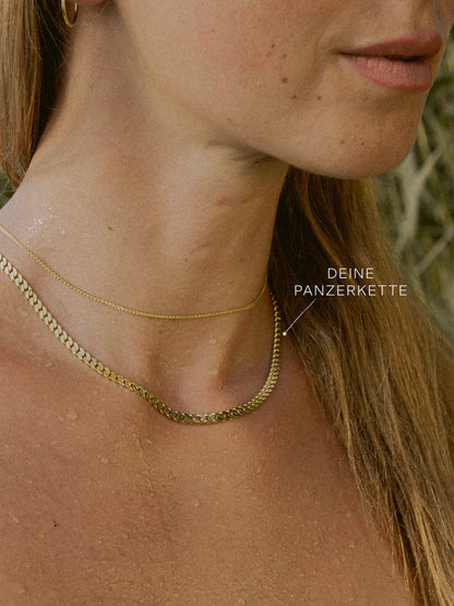 Panzerkette TIMELESS Massiv 8k Gold-3