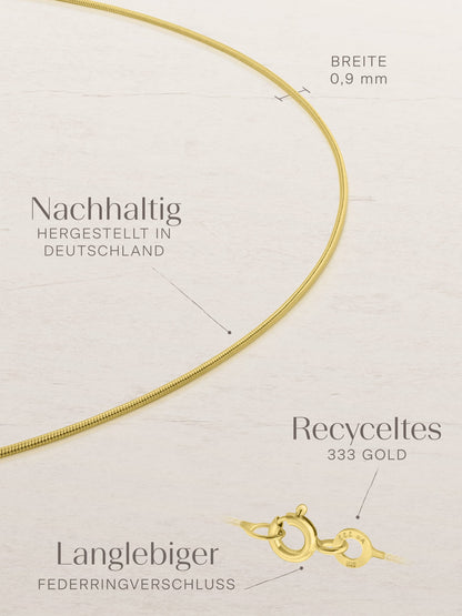 Schlangenkette ETERNITY Hauchzart 8k Gold-3