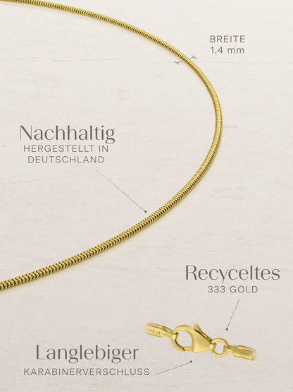 Schlangenkette ETERNITY Filigran 8k Gold-3