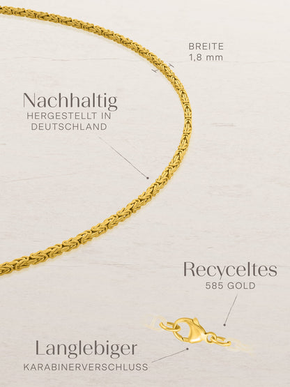 Armband Königskette ROYAL Dezent Echtgold-2