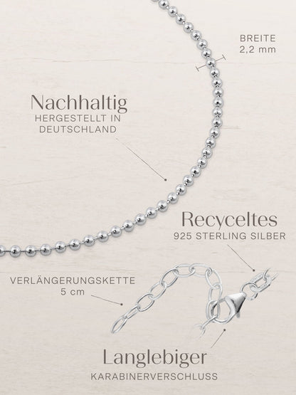 Fußkette Kugelkette SPHERE Silber-4