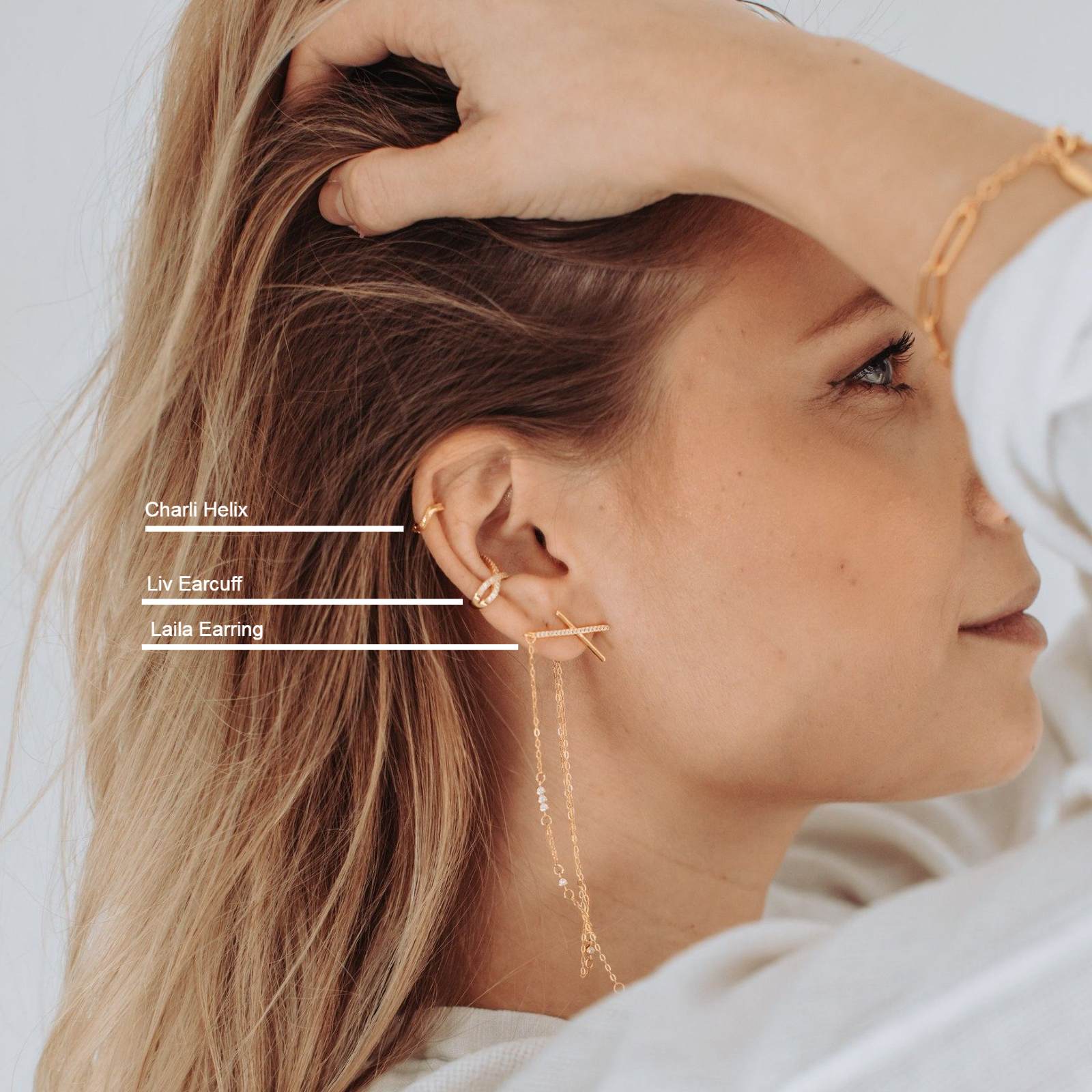 CHARLI HELIX HOOP 1CM-4