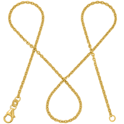 Ankerkette DELICATE Zierlich 14k Echtgold Diamantiert