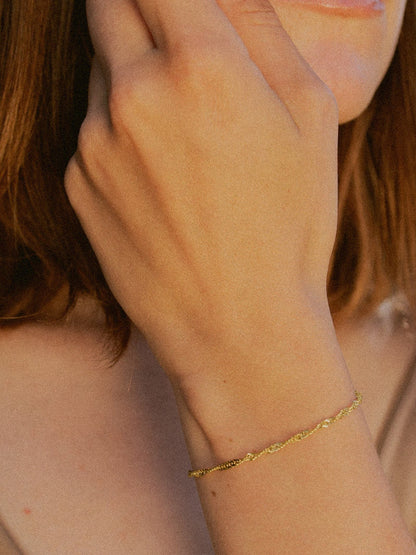 Armband Singapurkette SINGAPORE Elegant 14k Echtgold-3