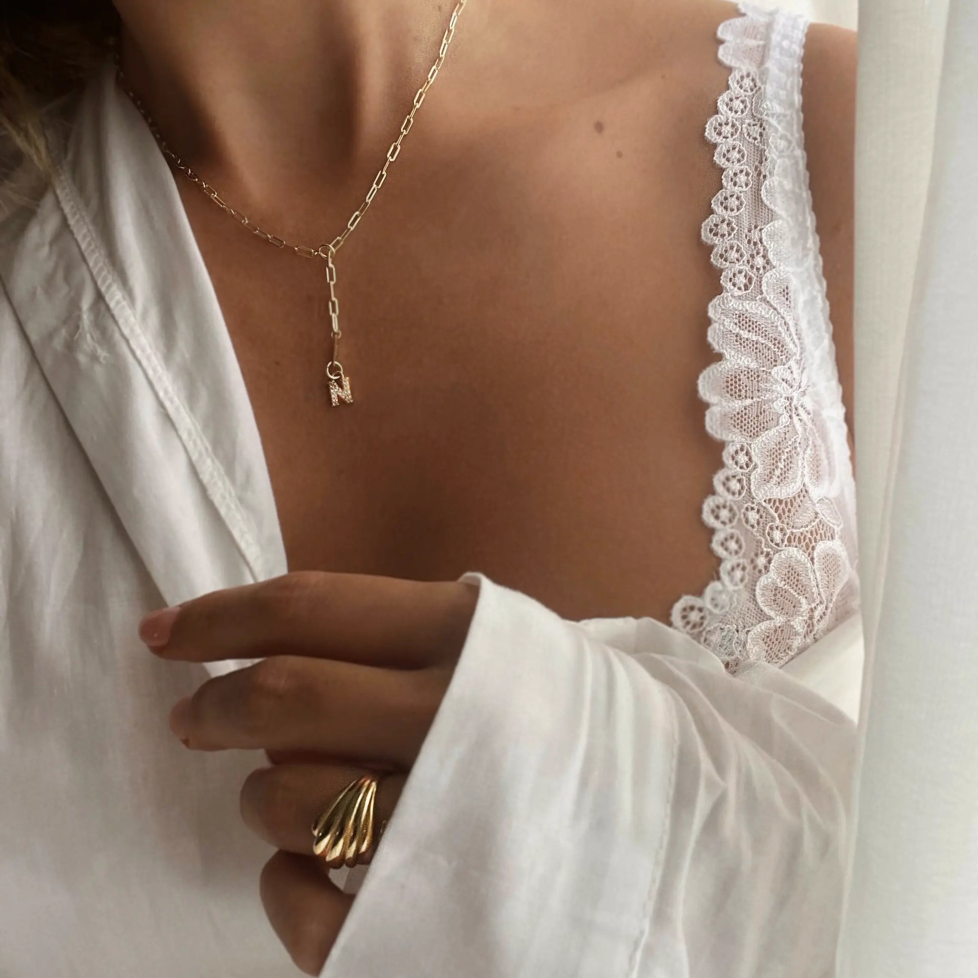 LETTER Y-DROP YLVIE NECKLACE-1